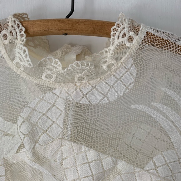 Anthropologie Maeve Pina Lace Top 0 - Picture 6 of 11